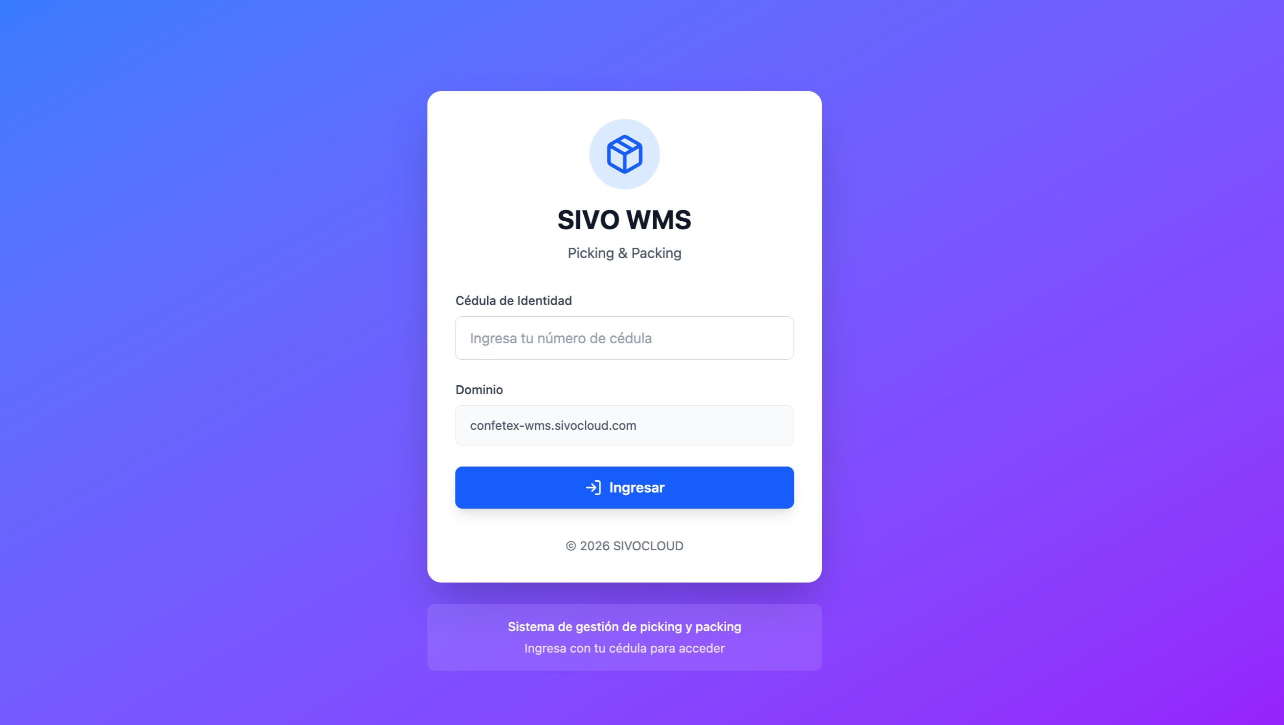 Internal app login